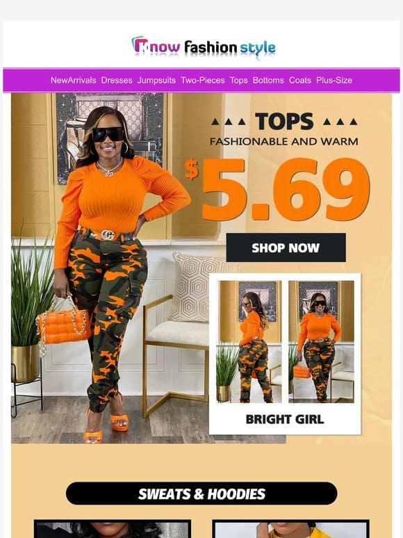 Tops sale low to $5.69 Fashionable and warm