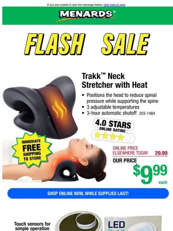 Trakk™ Neck Stretcher with Heat ONLY $9.99!