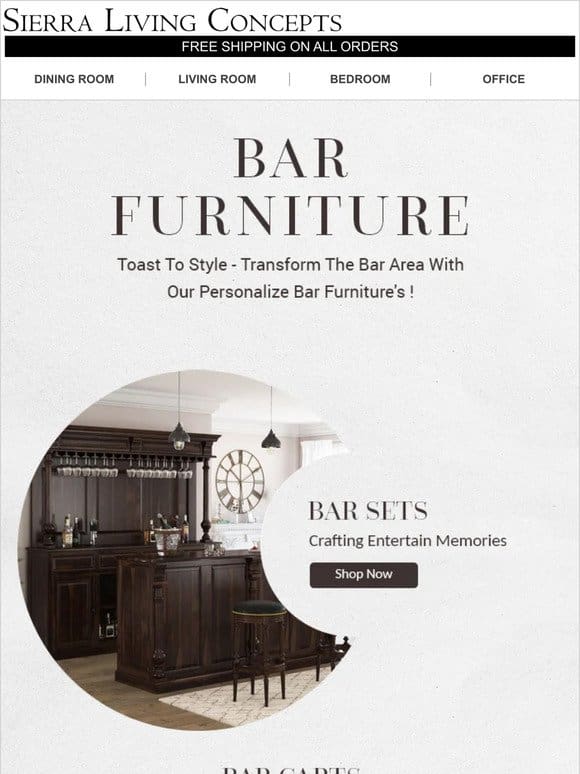 Treat yourself to luxurious bar furniture