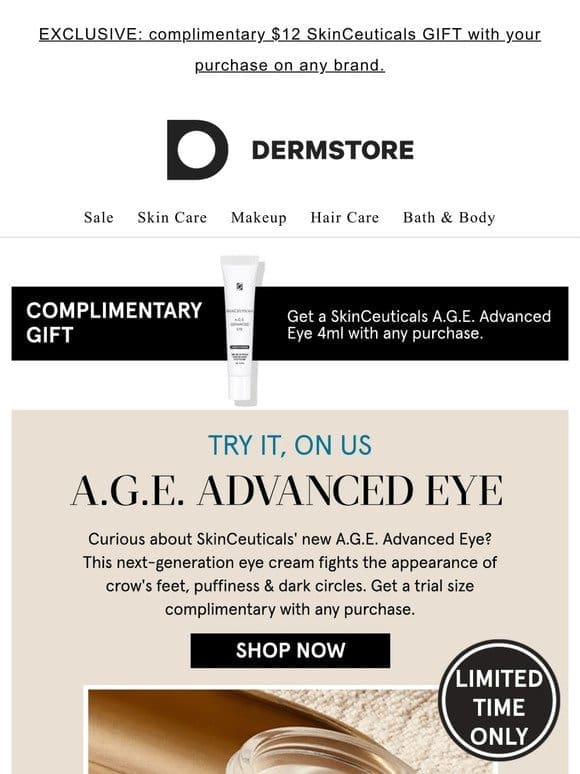 Try SkinCeuticals’ new eye cream FREE before you buy it