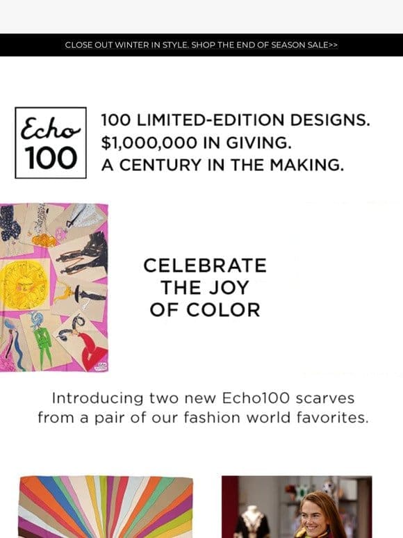 Two NEW collectible scarves celebrating the joy of color