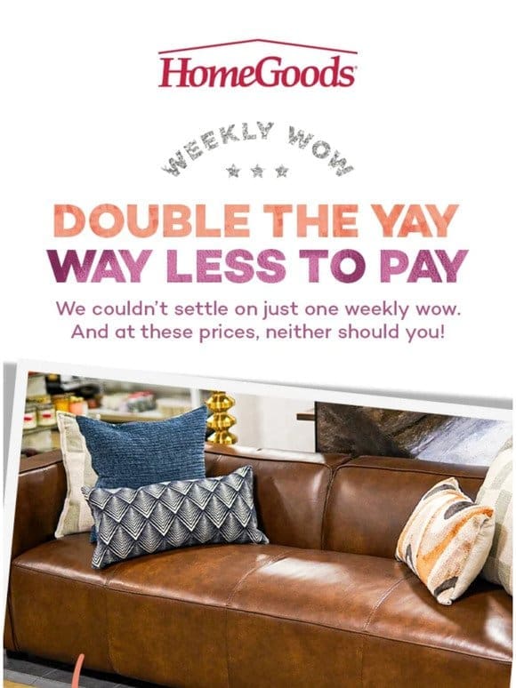 Two couch deals you don’t want to miss.​