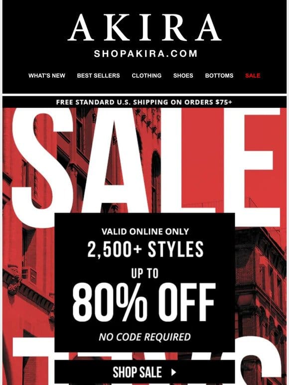UP TO 80% OFF