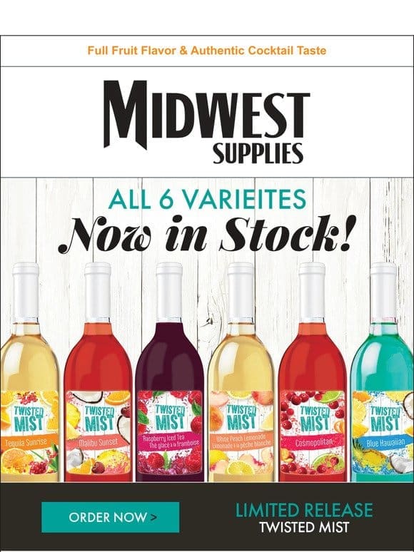 Uncork Spring: 33% Off Winexpert Twisted Mist Collection!