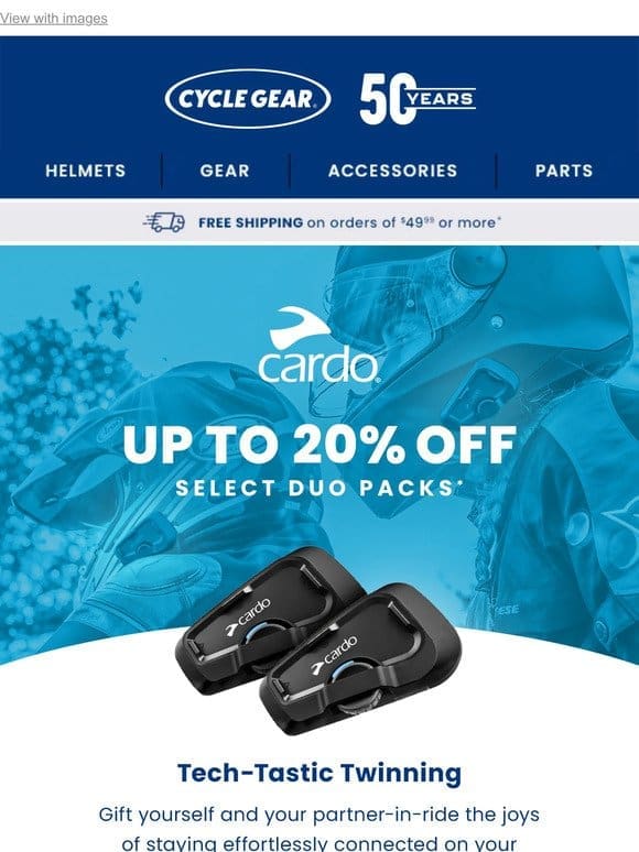 Up To 20% Off Cardo Duo Packs