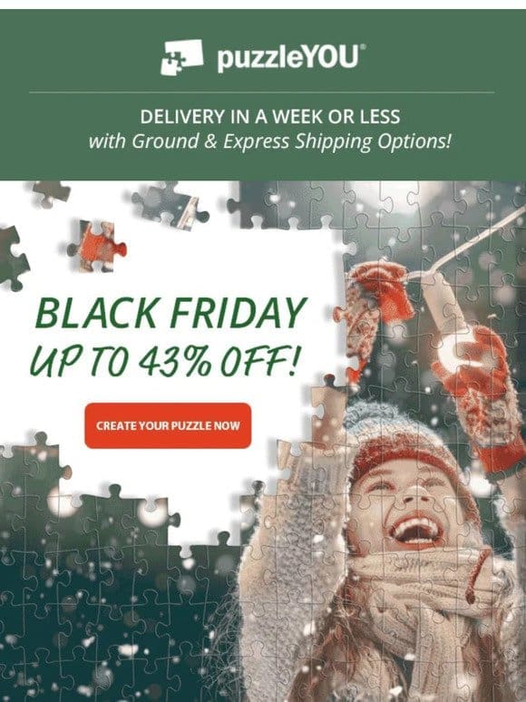 Up to 43% off for Black Friday