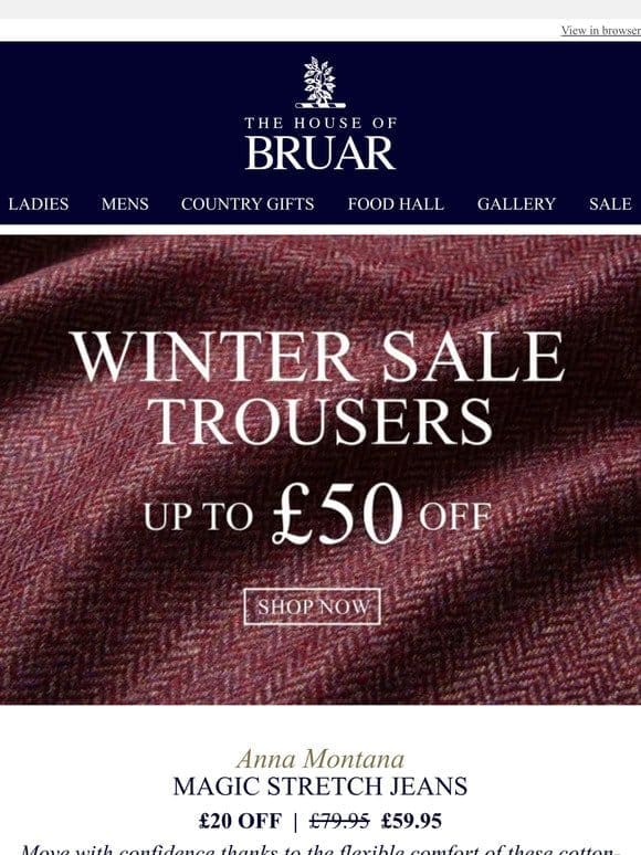Up to £50 Off Trousers – New Lines Added