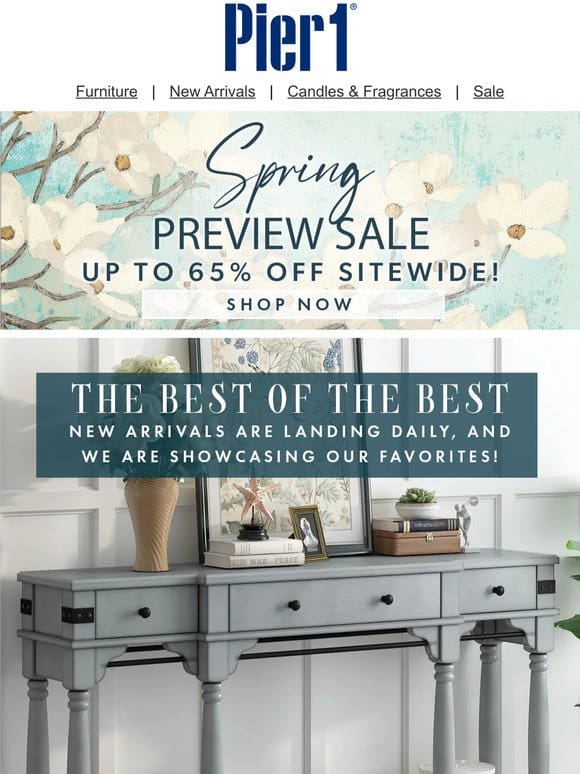 Up to 65% Off Sitewide!   Spring Ahead This Sunday.