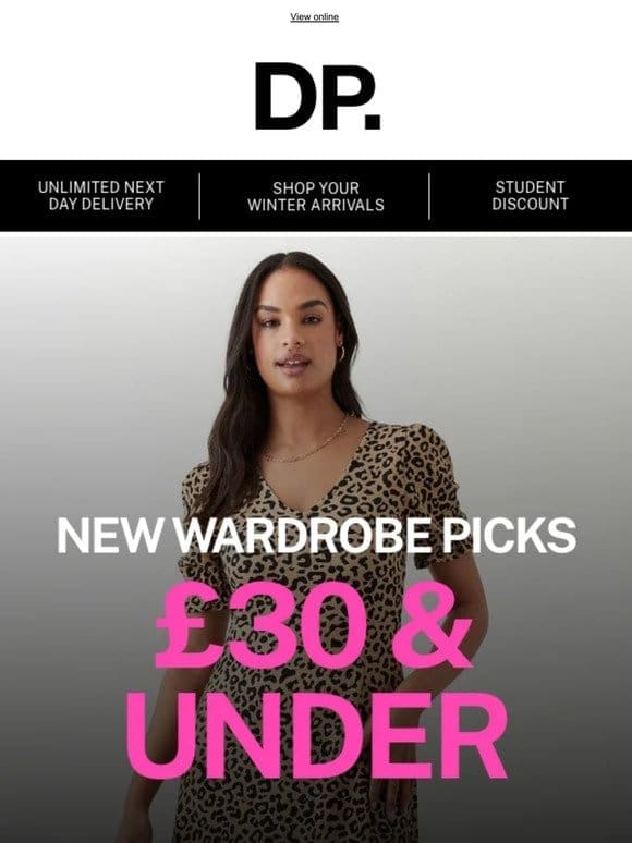 Update your wardrobe for £30 and under