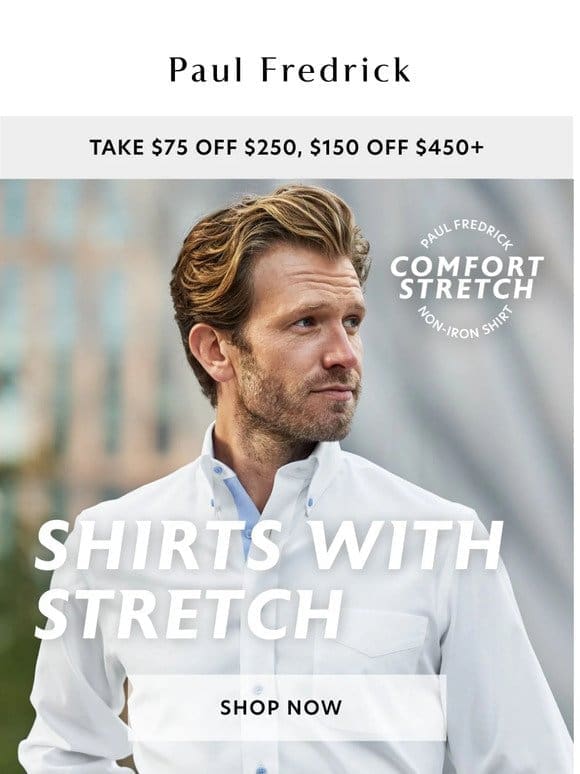Upgrade your shirt with Comfort Stretch