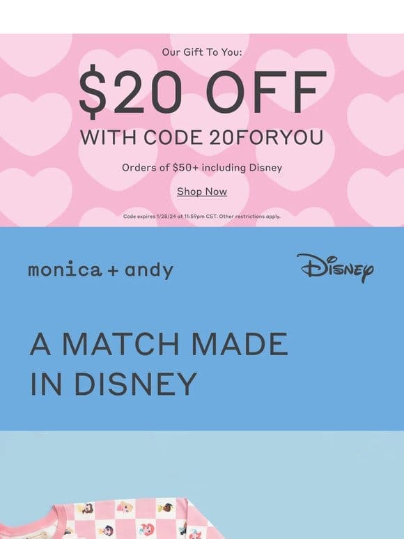 Use your $20 gift TODAY (including Disney)