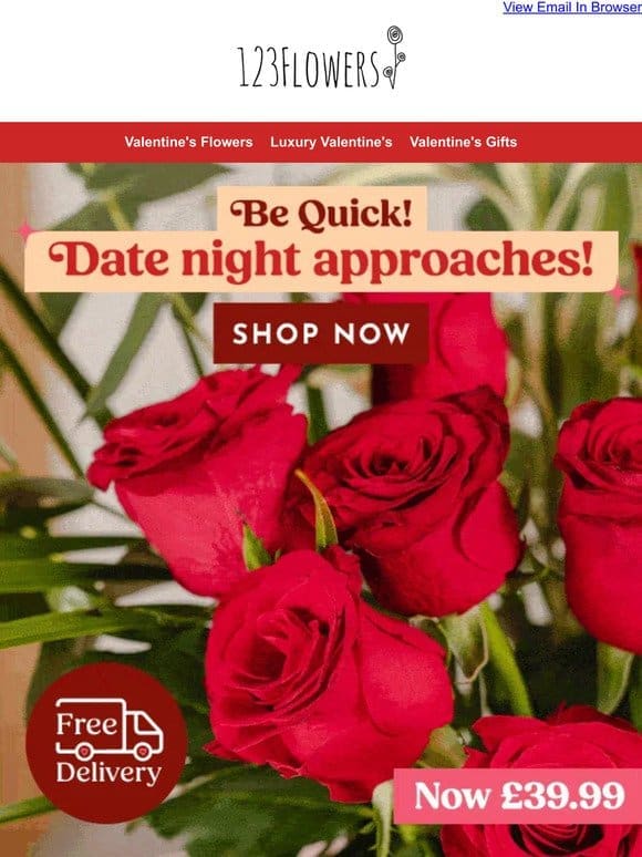 Valentine’s Bouquets With FREE Delivery!