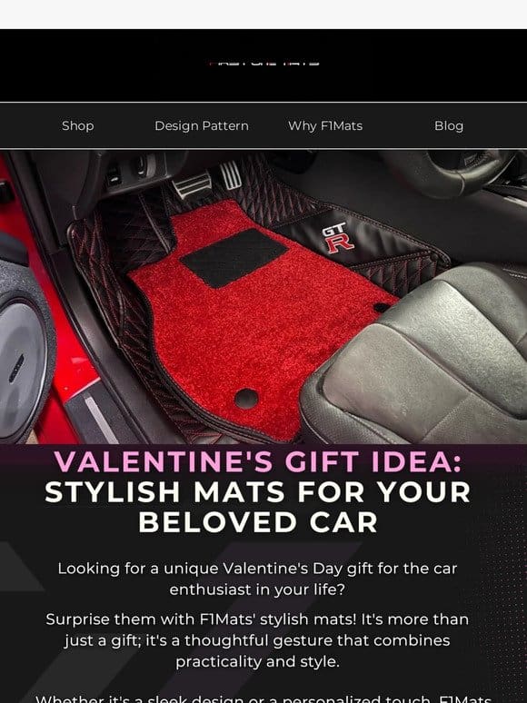 Valentine’s Gift Idea: Stylish Mats for Your Beloved Car!