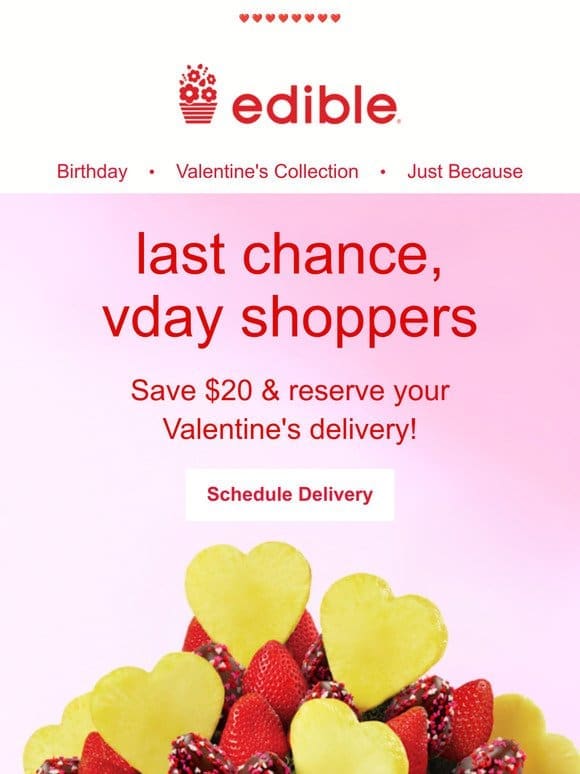 Valentines delivered TOMORROW!