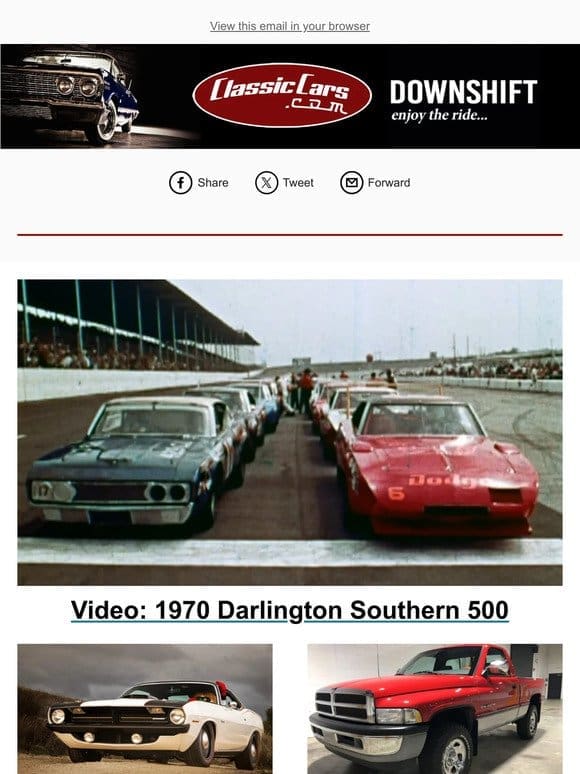 Video: 1970 Darlington Southern 500