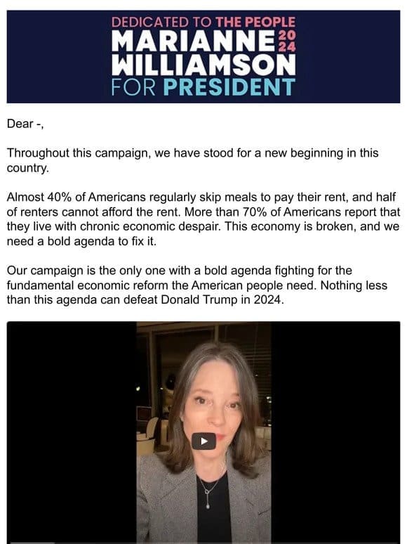 [Video Inside] Message from Marianne