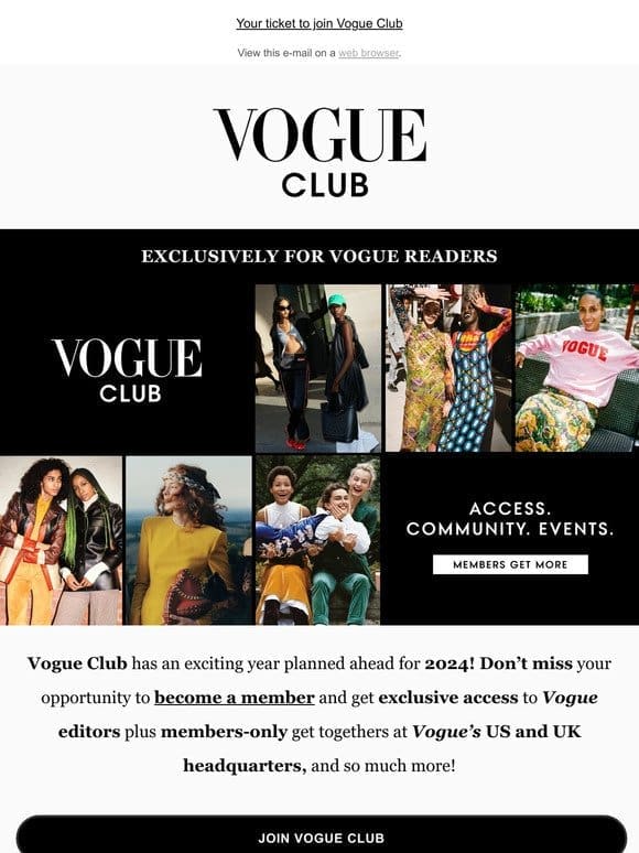 Vogue Club’s New Arrivals