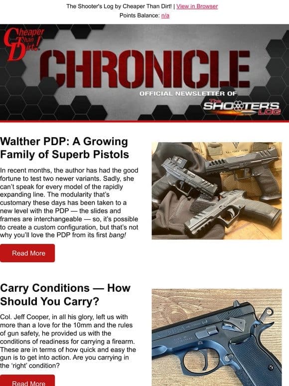 Walther PDP Family – Superb Pistols， Refurbishing Guns， Free Range Exotics in NM and More!