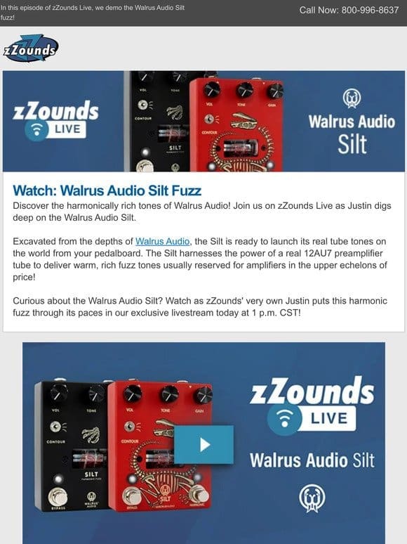 Watch Live: The Tube-Powered Walrus Audio Silt!