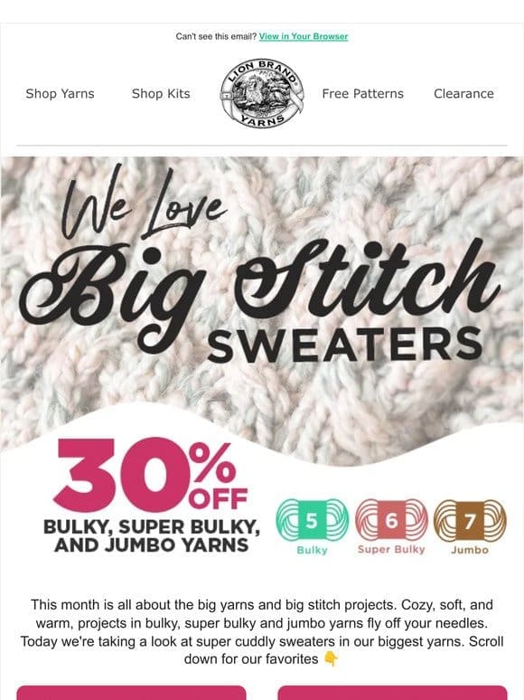 We Love Big Stitch Sweaters!