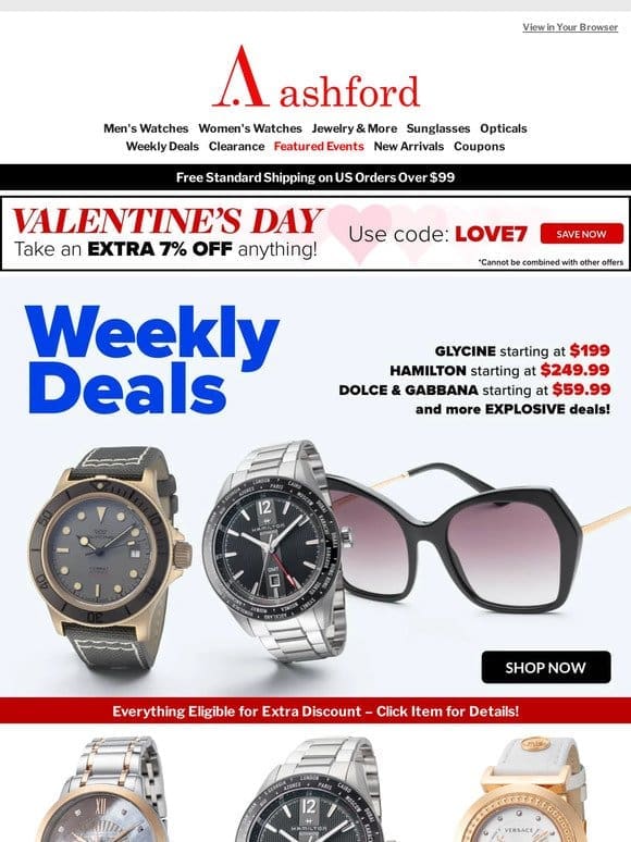 Weekly Deals Just in Time for Valentine’s ❤️
