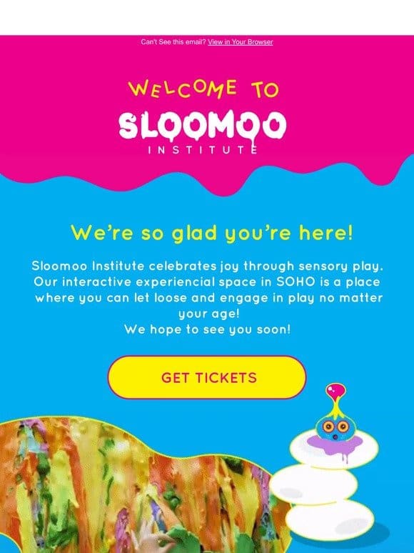 Welcome To Sloomoo， come play with slime!