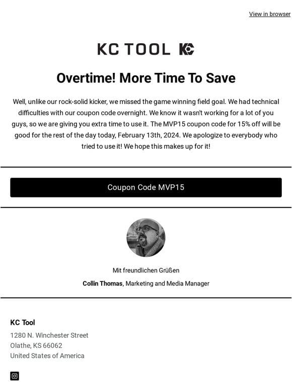 We’re Going To Overtime! We Fixed Our Coupon And You Have More Time To Save!