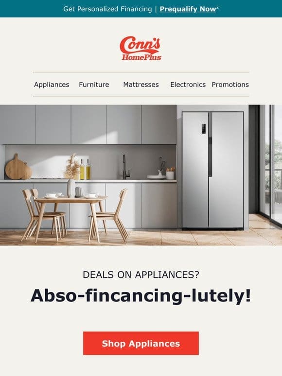 We’re offering huge discounts on appliances!