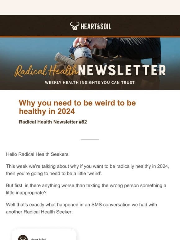 Why you need to be weird to be healthy in 2024