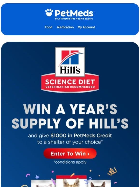 Win a Year of Hill’s Pet Food! Enter Today!