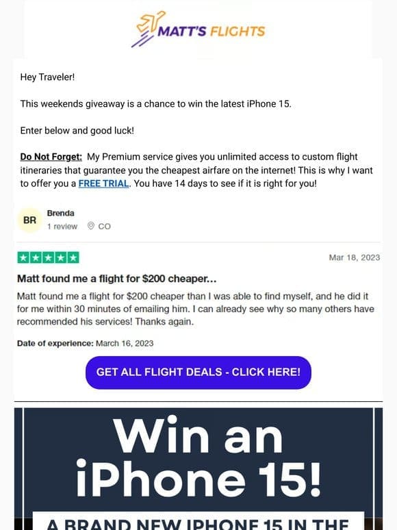 Win an iPhone 15!