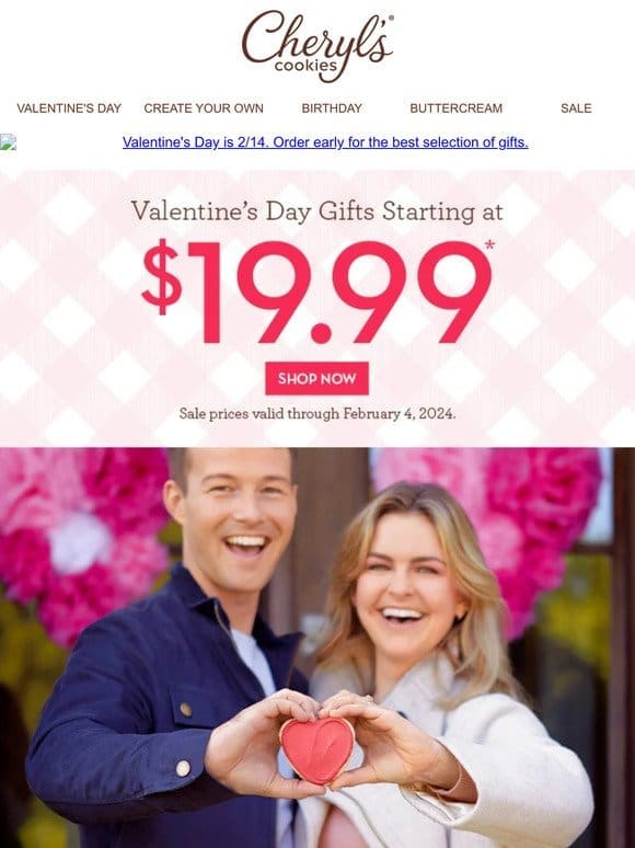 Win hearts with $19.99 Valentine’s Day gifts.