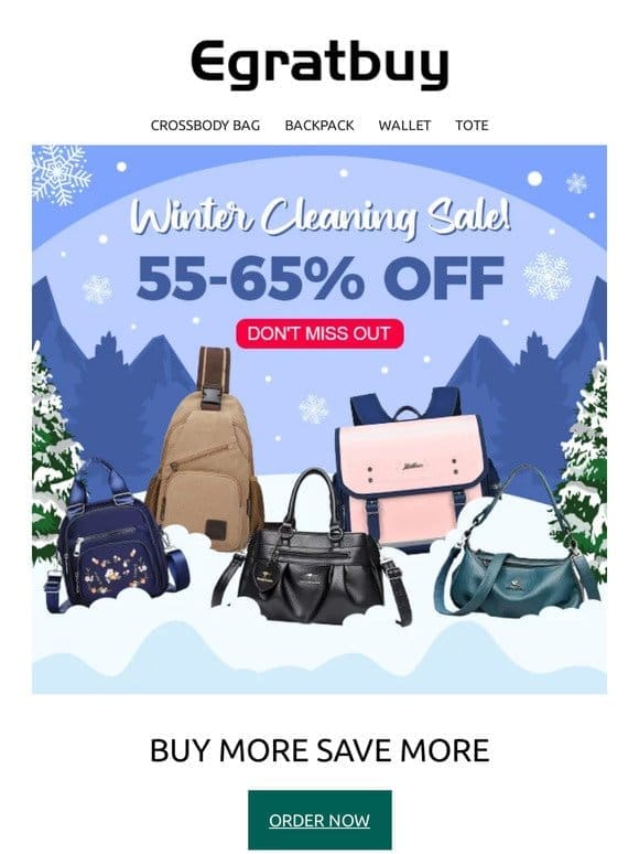 Winter Cleaning Sale! 55-65% Off