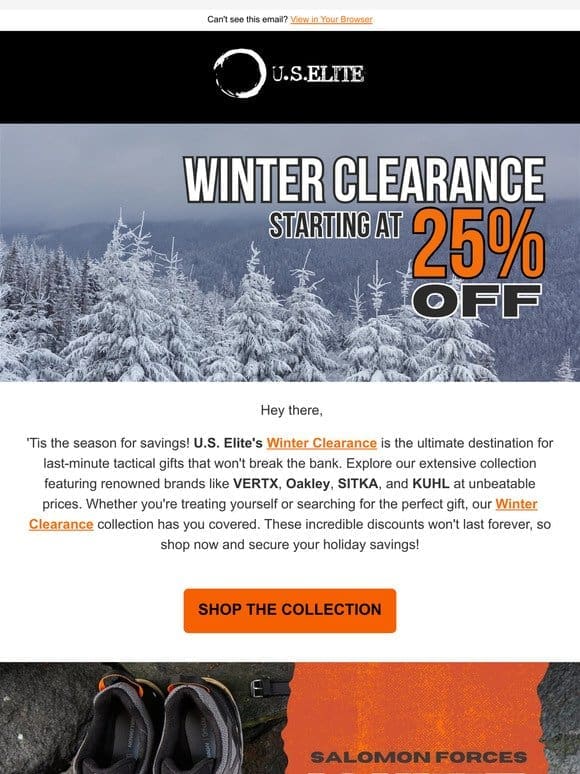 Winter Clearance: Last-Minute Tactical Gifts at Unbeatable Prices!