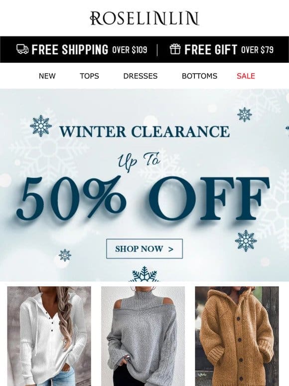 Winter Clearance is on! Trend is our favorite word!