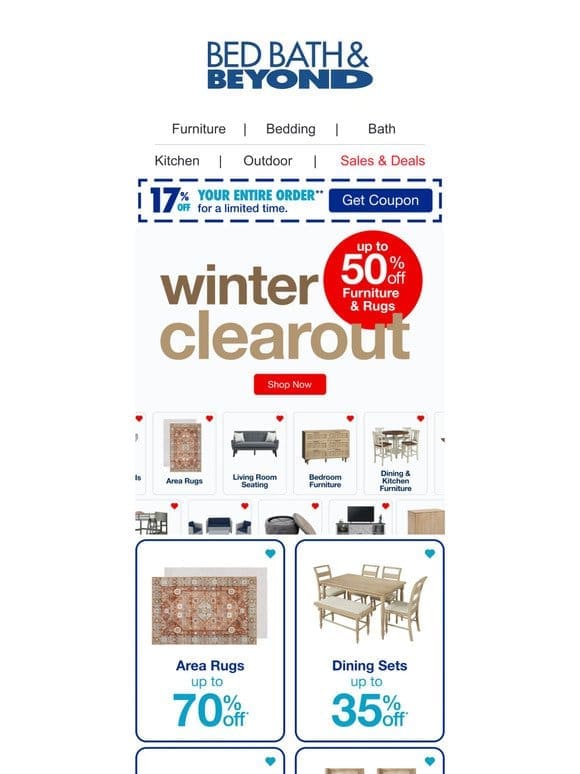 Winter Clearout ❄ Up to 50% Off!
