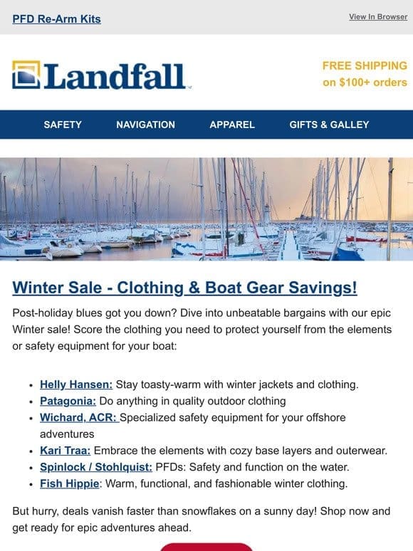 Winter Sale on Warm Apparel and More @Landfall