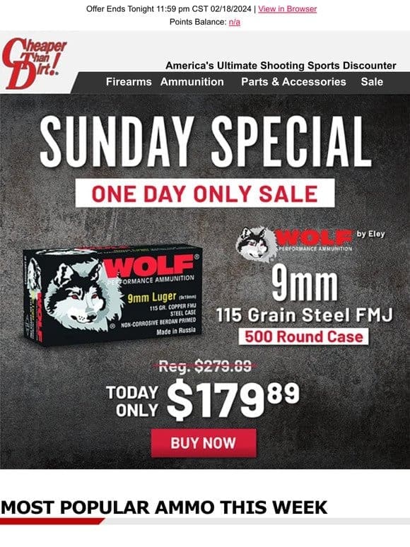 You Can Still Score This Sunday With Bulk 9mm Savings