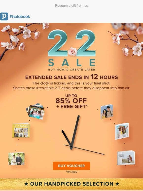 You have 12-hrs left to shop the sale