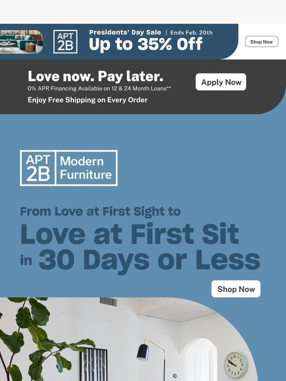 Your Dream Furniture， Built in 30 Days or LESS