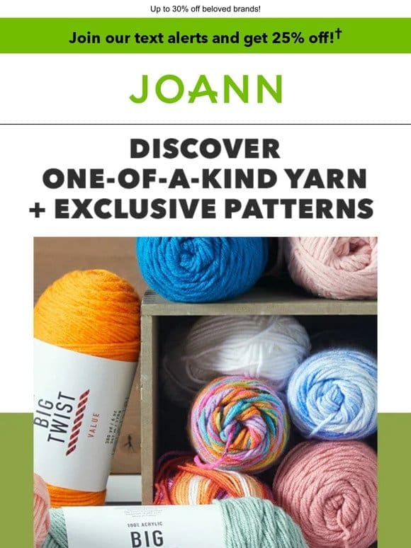 Your FAVORITE yarn starting at $1.60!