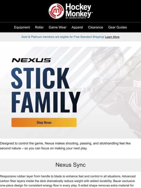 Your Game， Your Stick: Bauer Nexus Series for Ultimate Control!