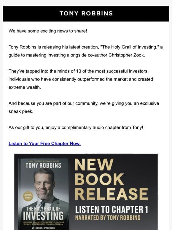 Your free chapter of Tony’s new book