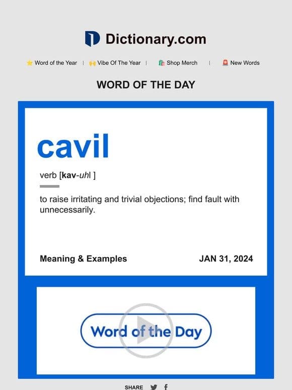 cavil | Word of the Day