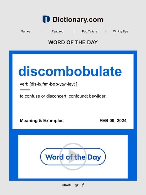 discombobulate | Word of the Day