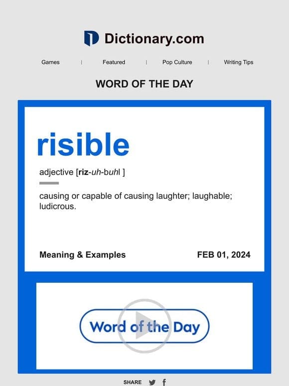 risible | Word of the Day