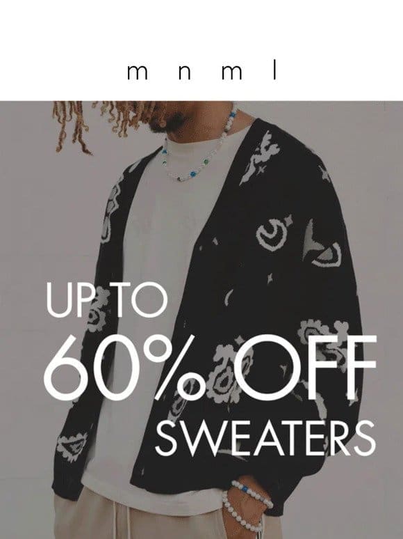 up to 60% OFF sweaters