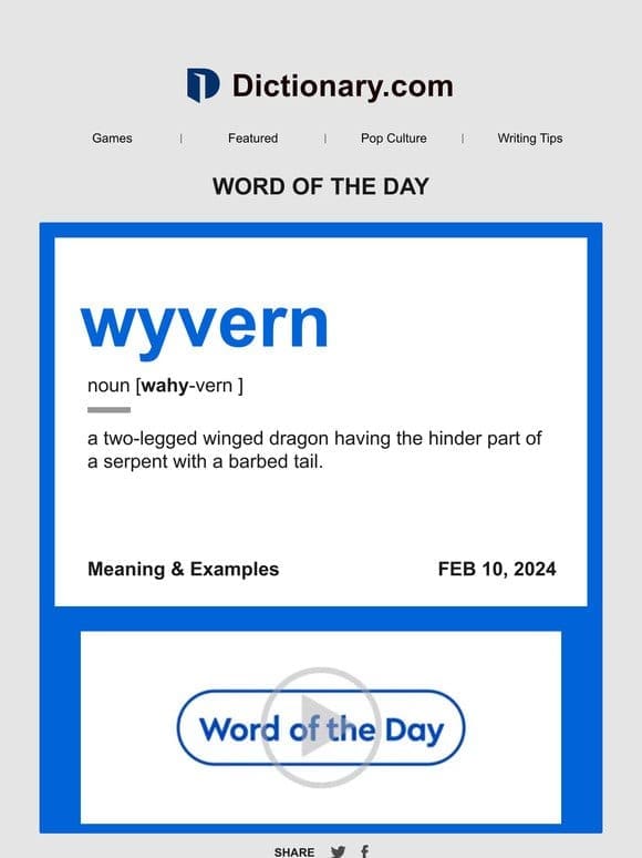 wyvern | Word of the Day