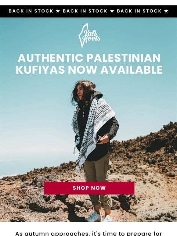 ‼️ Back In Stock: Kufiyas