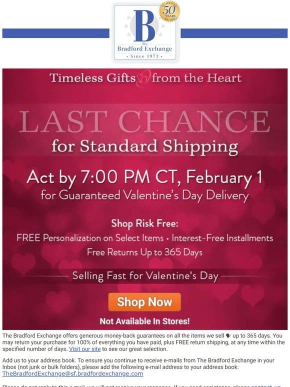 ⏰ ONLY 4 Hours Left! Skip Extra Costs for Valentine’s Day